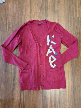 Kappa Alpha Theta Button-Up Cardigan with Handmade Kite Letters
